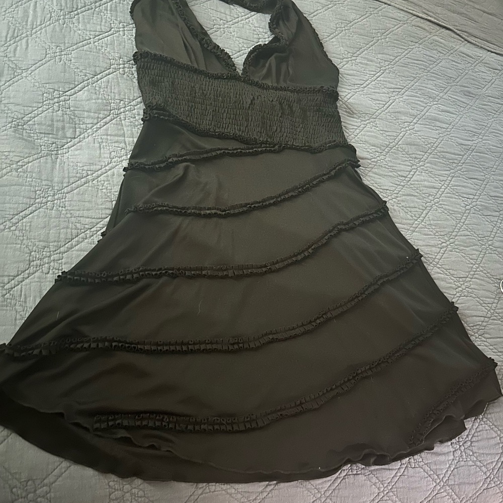 Catherine Malandrino Black Halter Sophisticated Marilyn Monroe Evening Dress XL